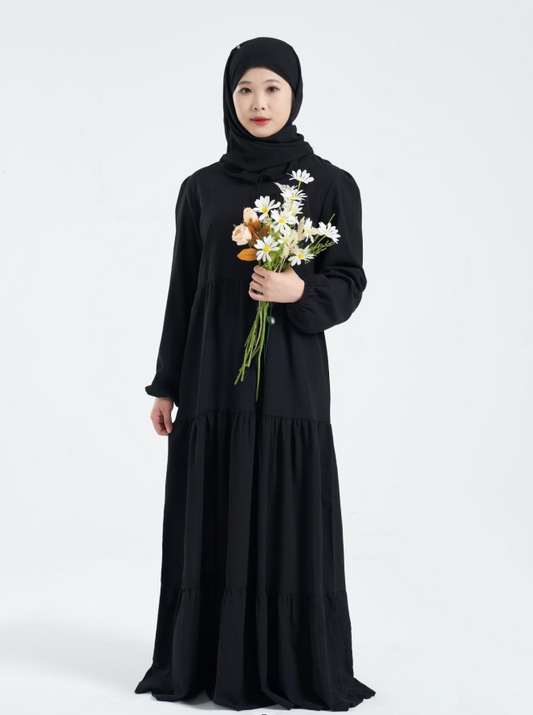 CQ-112913  Muslim solid color dress